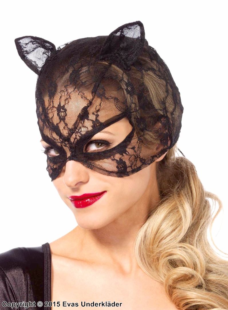Cat (woman), costume mask, lace, lacing, ears